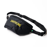 Earthling Outerwear black crossbody waist bag with Earthling embroidery