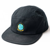 Black Earth five panel hat side view