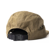 Olive green Earthling five panel hat side view