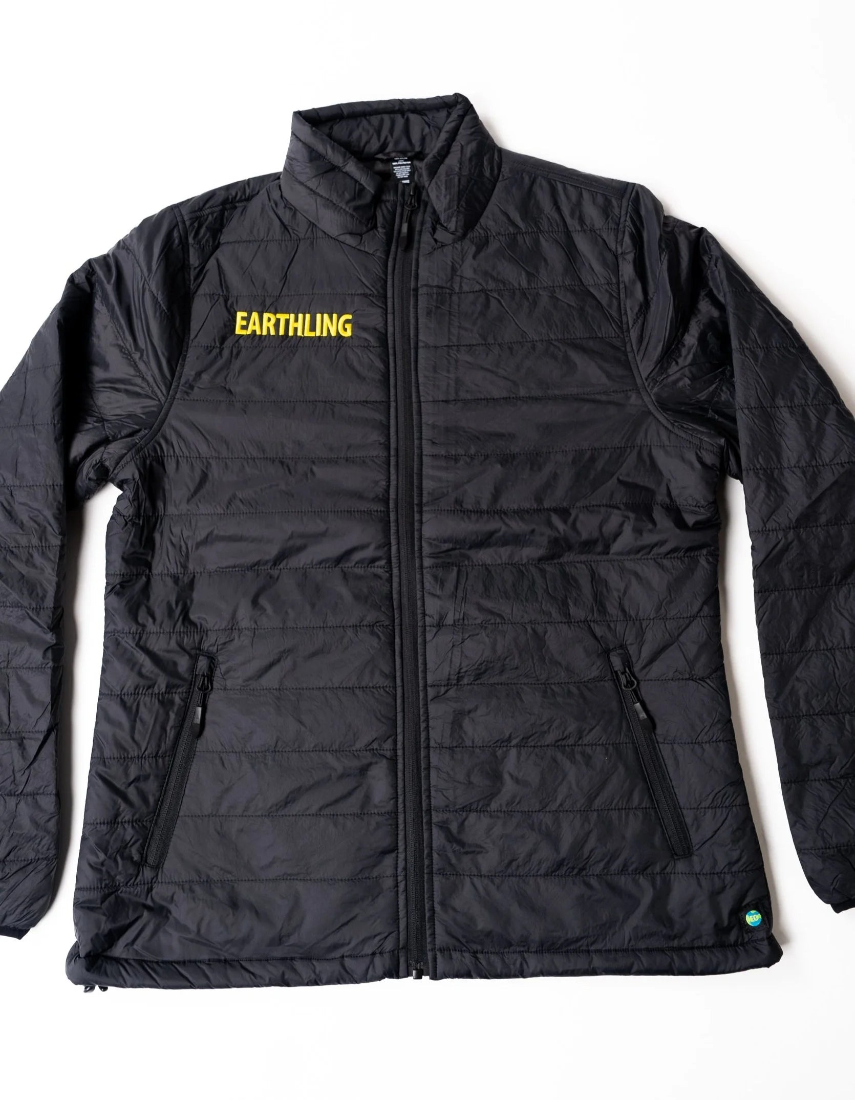 Earthling Outerwear Hyper-Loft puffy jacket, nylon shell with Earthling chest embroidery