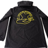 Windbreaker anorak hood and zip detail